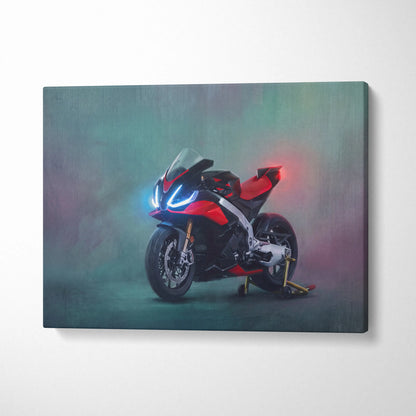 Aprilia RSV4 Factory Inspired Motorcycle Wall Art, Italian Superbike Print and Track Day Gift