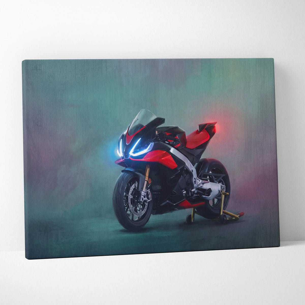 Aprilia RSV4 Factory Inspired Motorcycle Wall Art, Italian Superbike Print and Track Day Gift