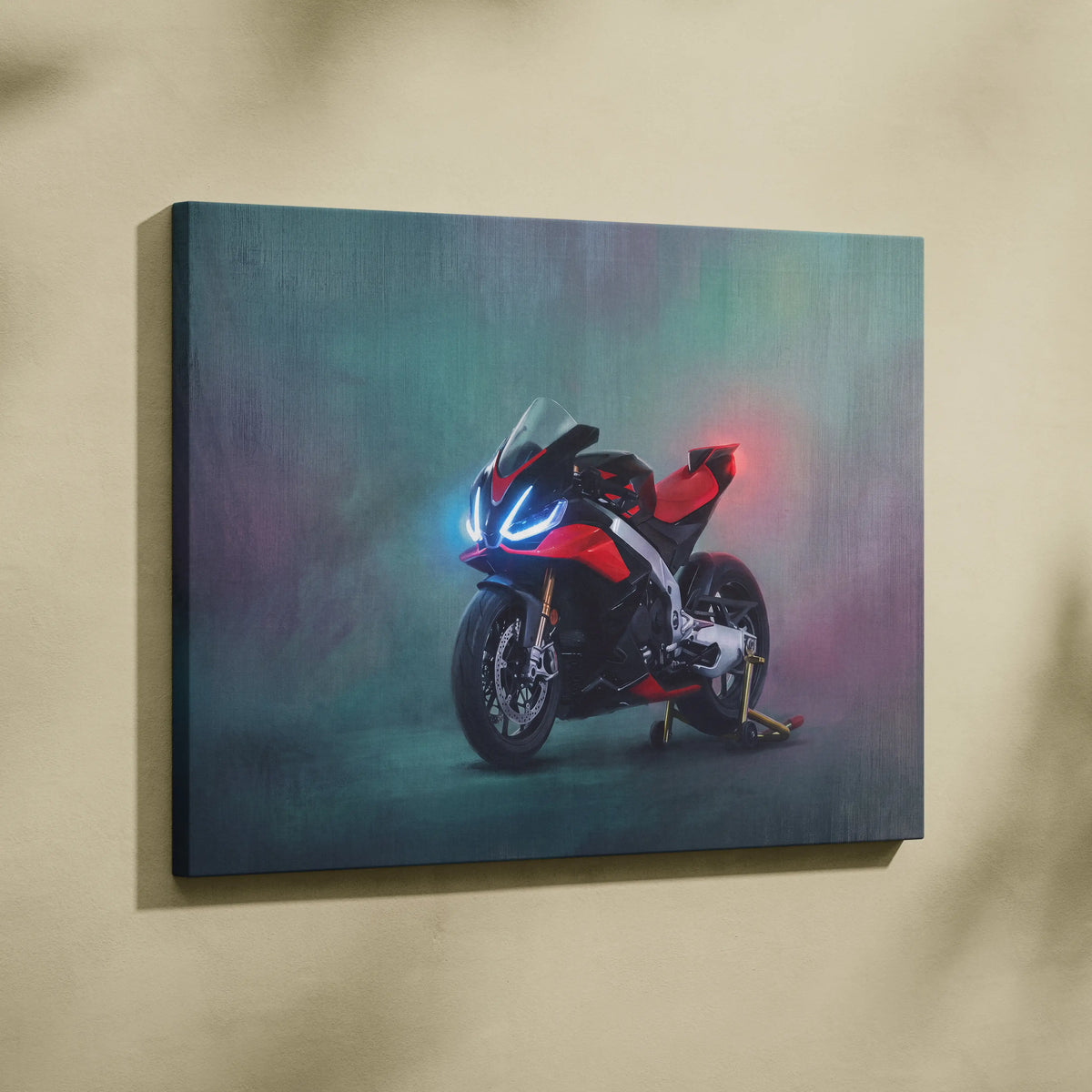 Aprilia RSV4 Factory Inspired Motorcycle Wall Art, Italian Superbike Print and Track Day Gift