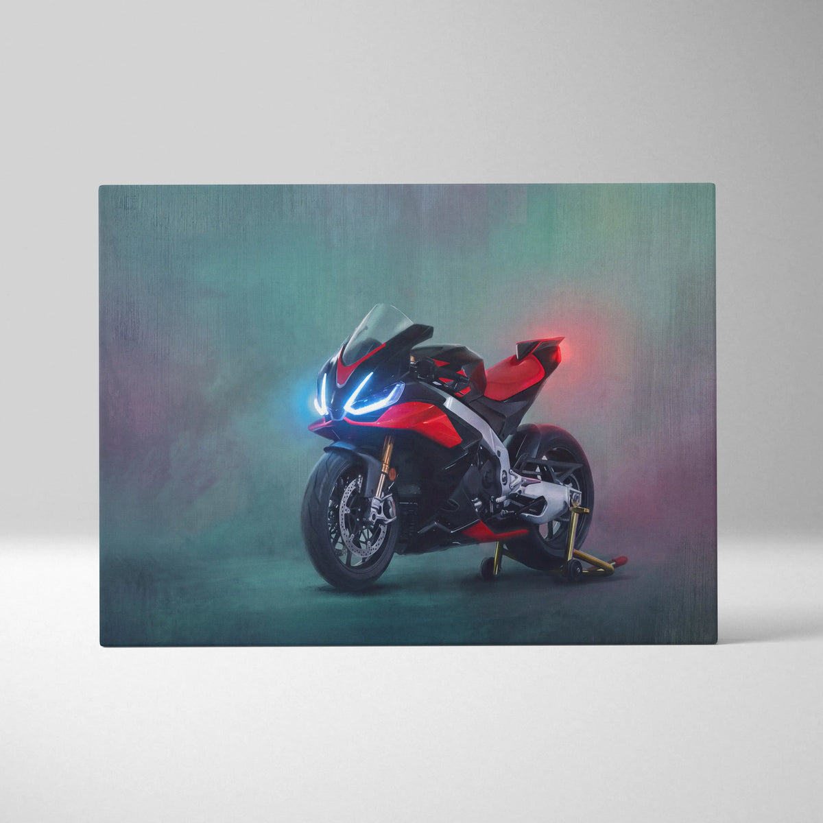 Aprilia RSV4 Factory Inspired Motorcycle Wall Art, Italian Superbike Print and Track Day Gift