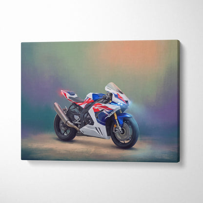 Honda CBR1000RR-R Inspired Supersport Wall Art, HRC Racing Canvas and Modern Wall Decor