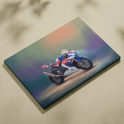 Honda CBR1000RR-R Inspired Supersport Wall Art, HRC Racing Canvas and Modern Wall Decor