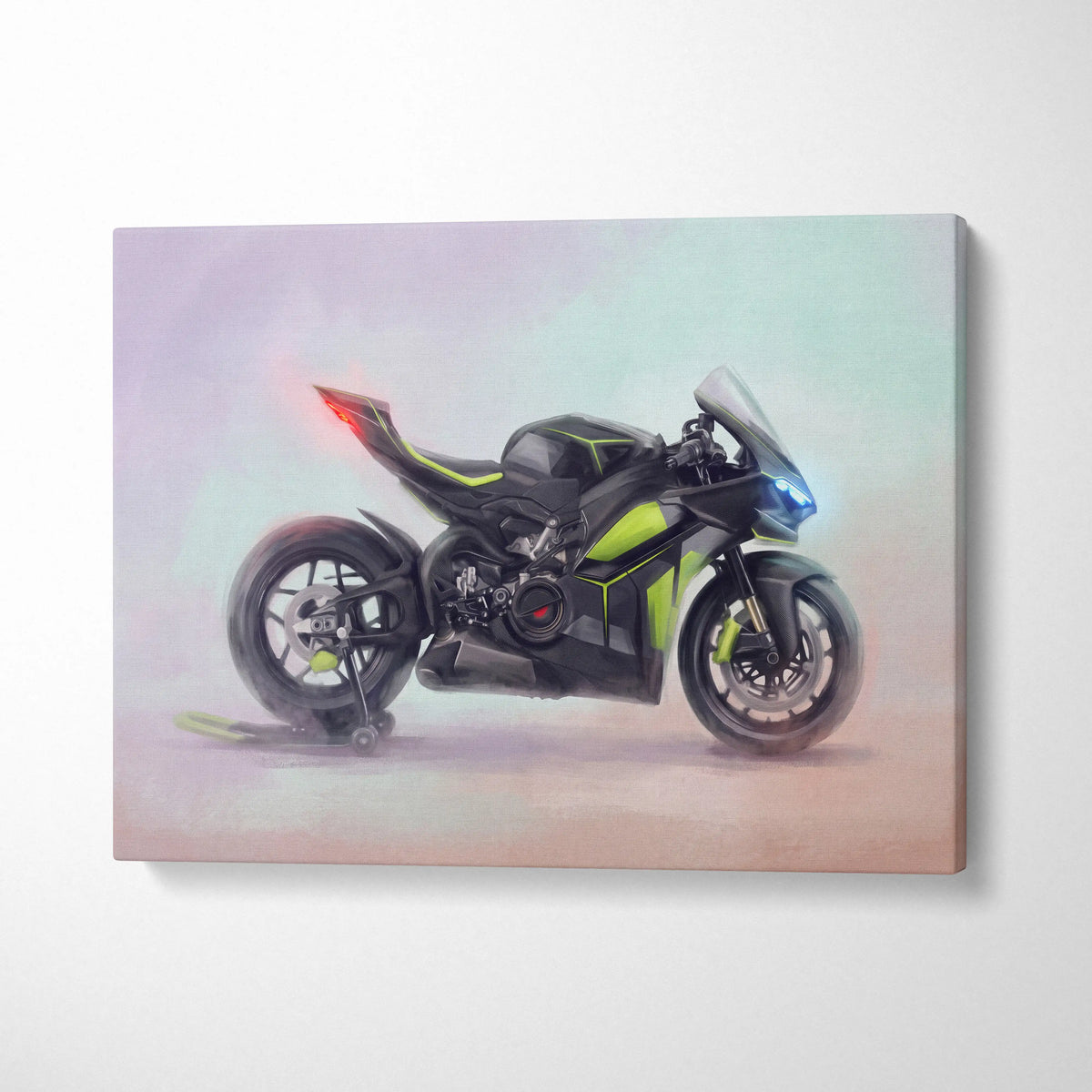 Ducati Panigale V4 Lamborghini Inspired Superbike Wall Art, Track Poster and Modern Decor