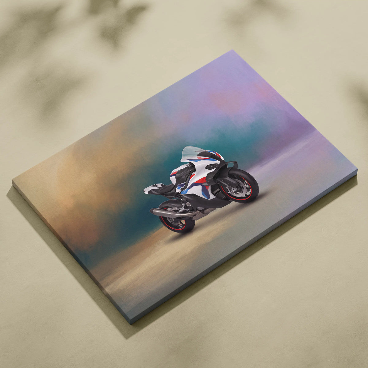 BMW M1000RR Inspired Canvas Art, Carbon Track Machine Poster and Motorsport Fan Gift