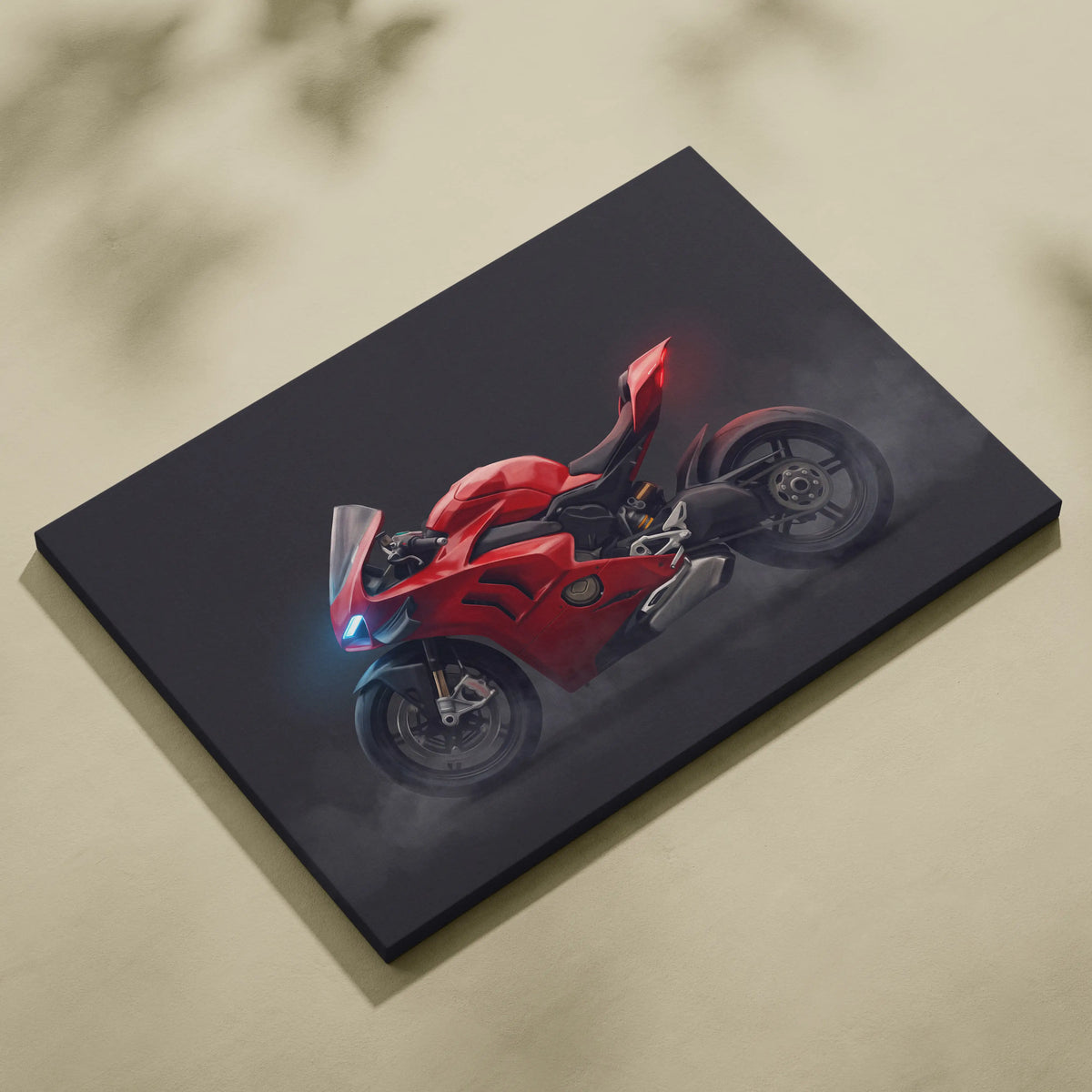 Ducati Panigale V4S Inspired Motorcycle Wall Art, Track Weapon Canvas and Racing Fan Gift