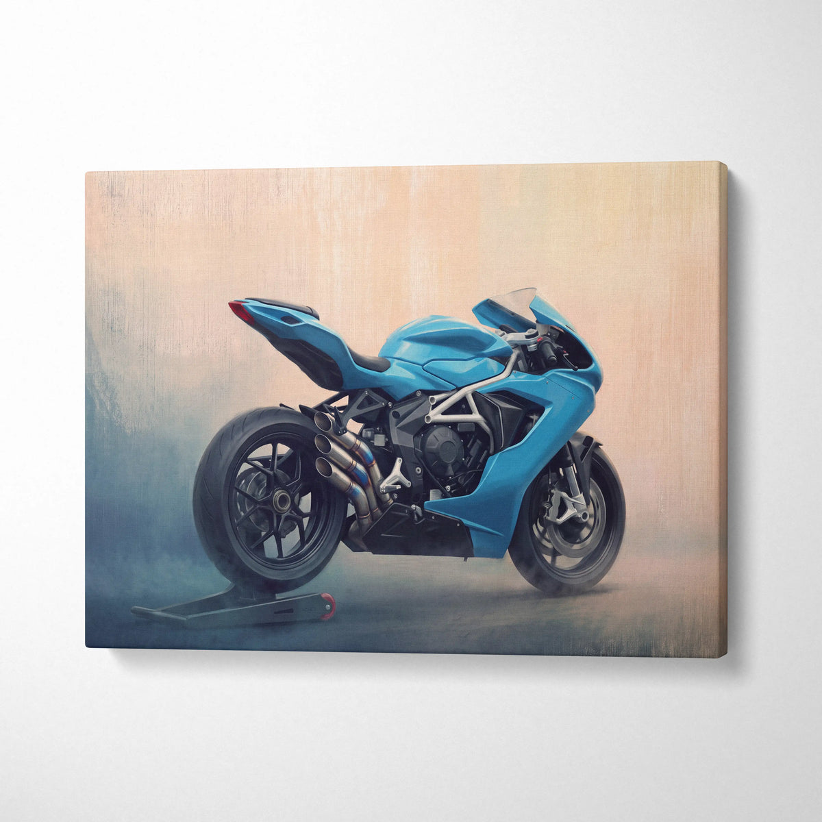 MV Agusta F3 Inspired Canvas Art, Italian Superbike Poster and Garage Decor