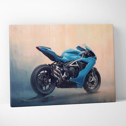 MV Agusta F3 Inspired Canvas Art, Italian Superbike Poster and Garage Decor