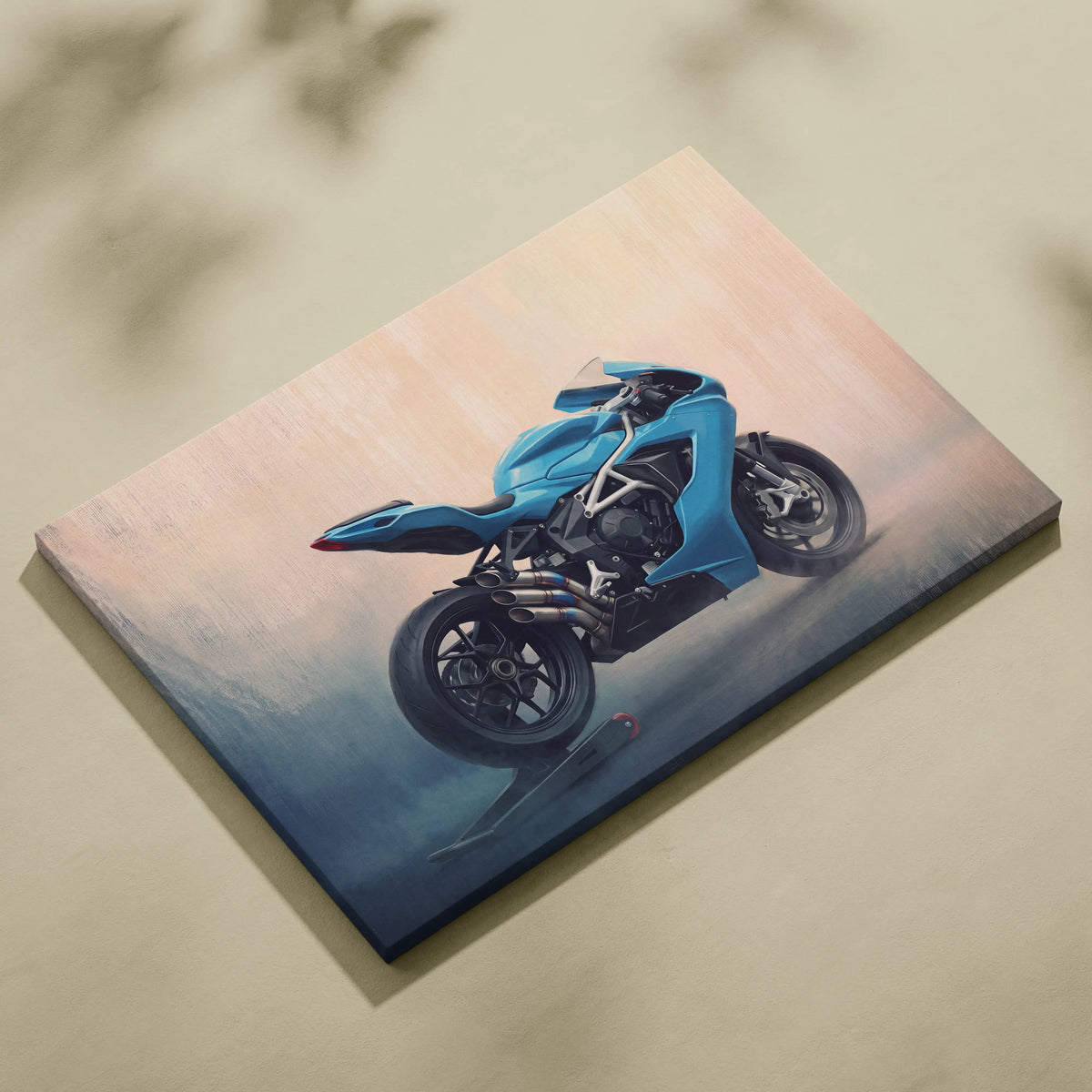 MV Agusta F3 Inspired Canvas Art, Italian Superbike Poster and Garage Decor