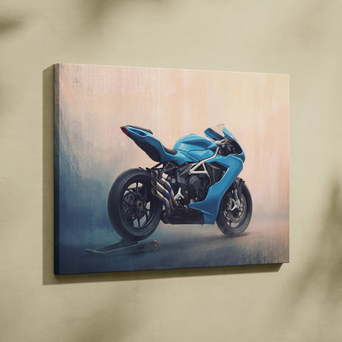 MV Agusta F3 Inspired Canvas Art, Italian Superbike Poster and Garage Decor