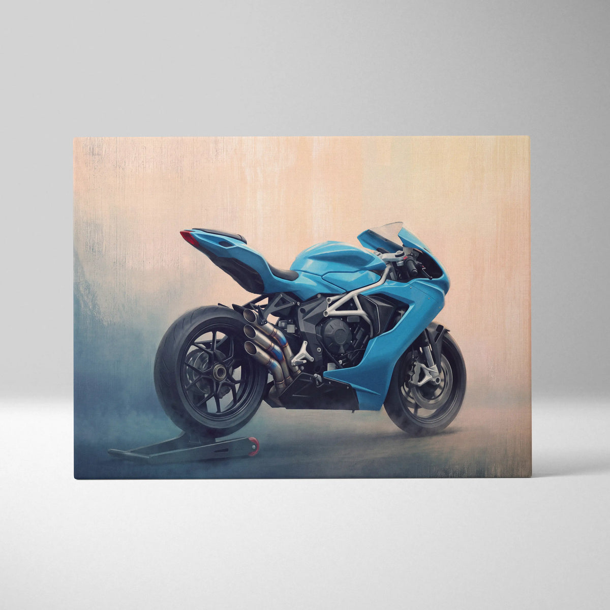 MV Agusta F3 Inspired Canvas Art, Italian Superbike Poster and Garage Decor
