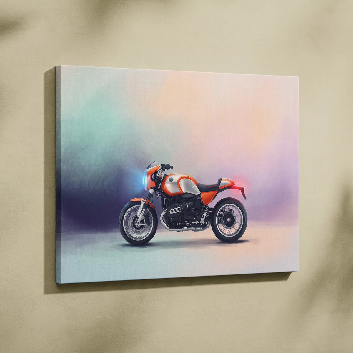 BMW R nineT Racer Inspired Supersport Wall Art, Cafe Racer Poster and Rider Gift
