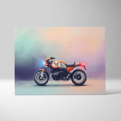 BMW R nineT Racer Inspired Supersport Wall Art, Cafe Racer Poster and Rider Gift