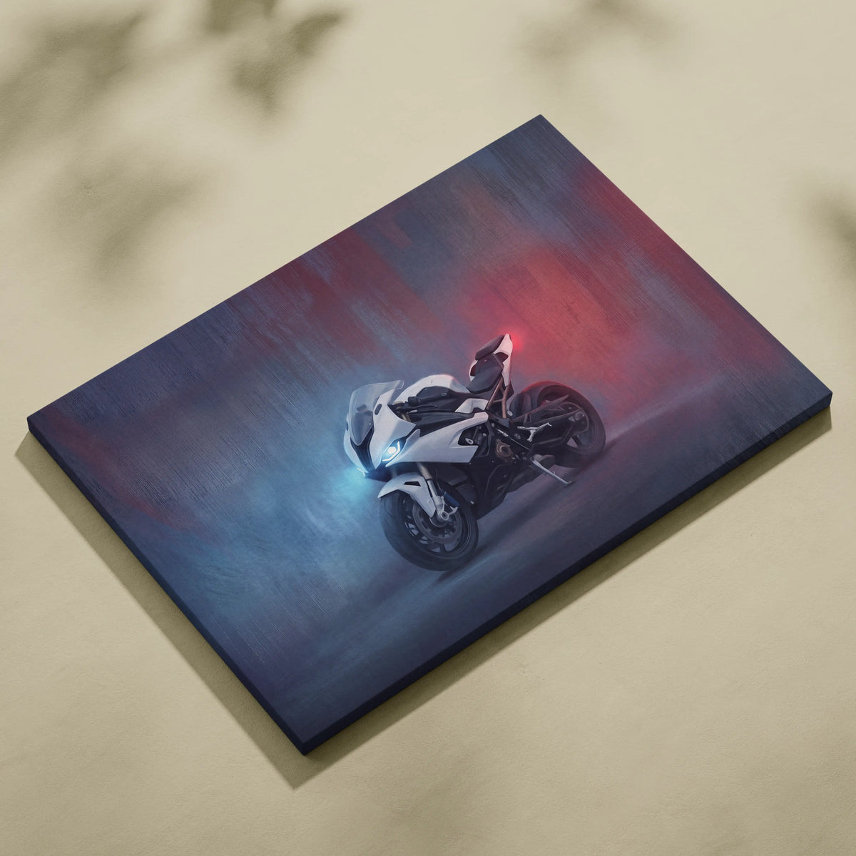 BMW S1000RR Inspired Canvas Art, Superbike Poster and Modern Garage Decor