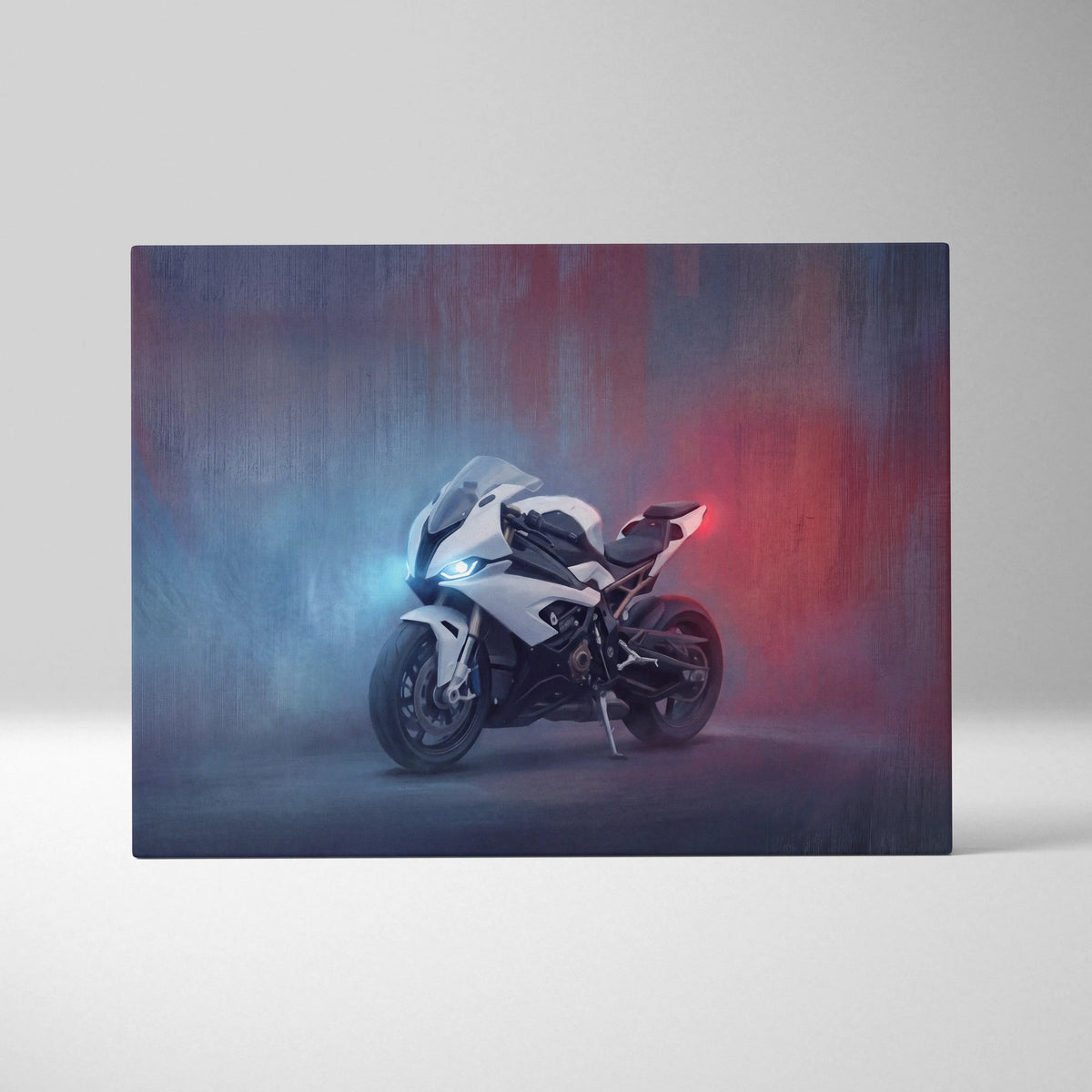 BMW S1000RR Inspired Canvas Art, Superbike Poster and Modern Garage Decor