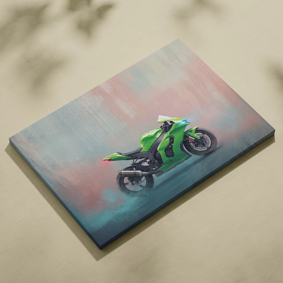 Kawasaki Ninja ZX-10RR Inspired Sport Bike Wall Art, Track Weapon Print and Racing Fan Gift