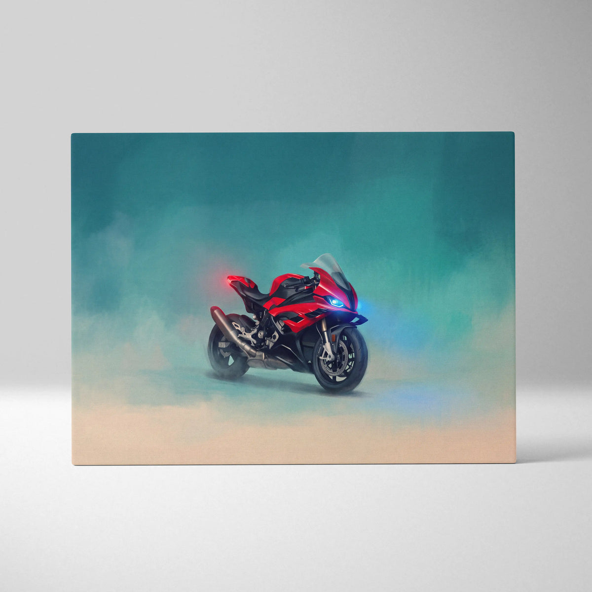 BMW S1000RR Inspired Sport Bike Wall Art, Racing Print and Cool Bike Decor