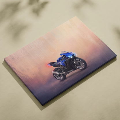Yamaha YZF-R6 Inspired Canvas Art, Track Weapon Poster and Modern Wall Decor