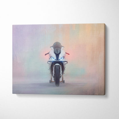 BMW S1000RR Inspired Supersport Wall Art, Superbike Canvas and Modern Garage Decor
