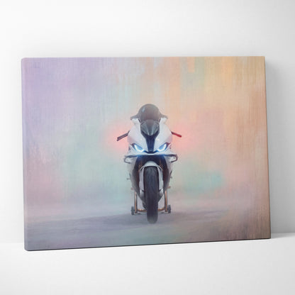 BMW S1000RR Inspired Supersport Wall Art, Superbike Canvas and Modern Garage Decor