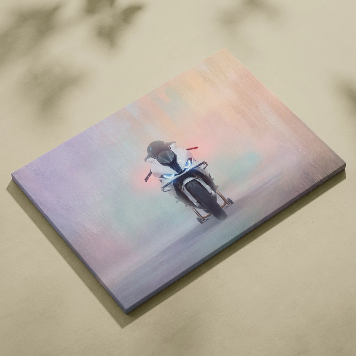 BMW S1000RR Inspired Supersport Wall Art, Superbike Canvas and Modern Garage Decor