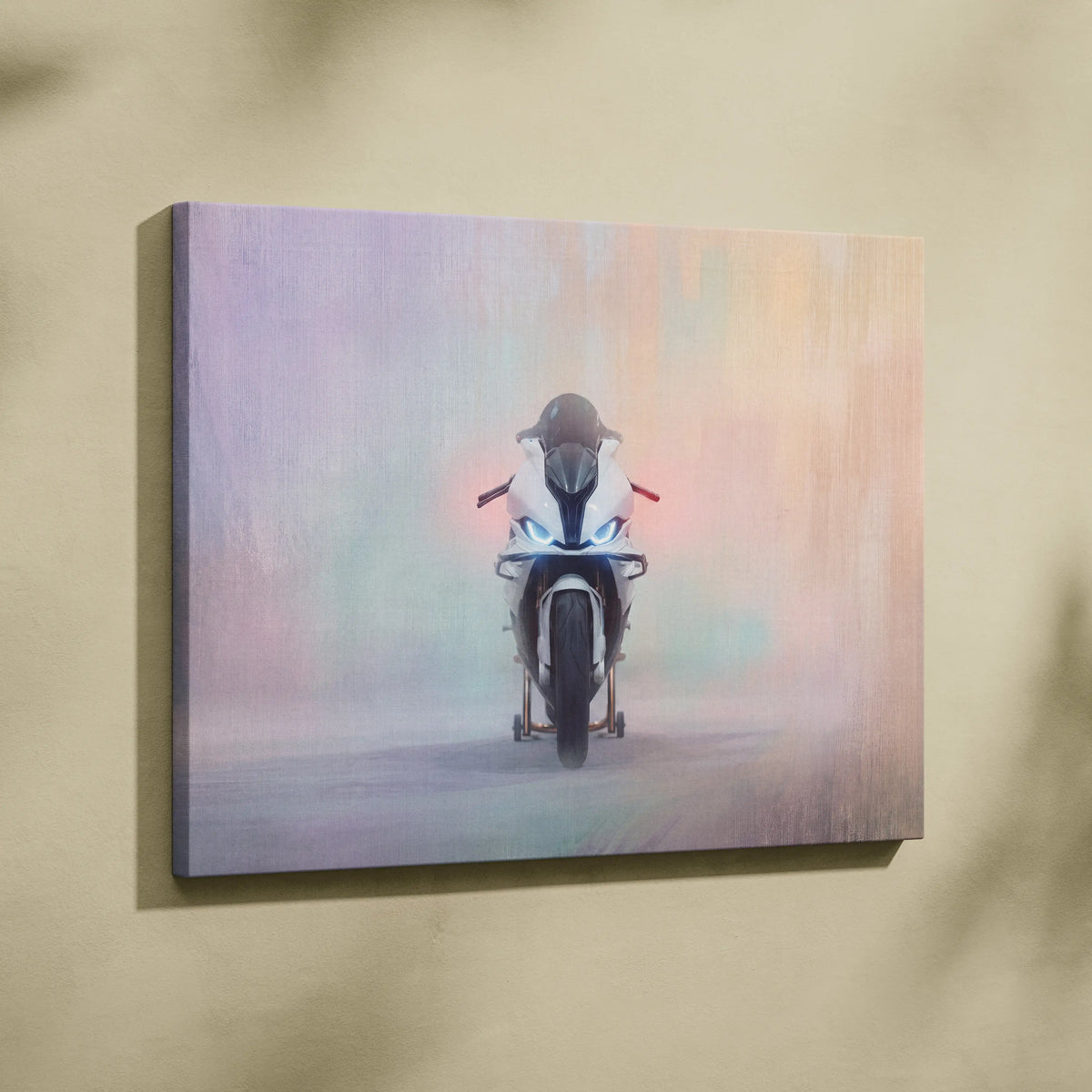 BMW S1000RR Inspired Supersport Wall Art, Superbike Canvas and Modern Garage Decor