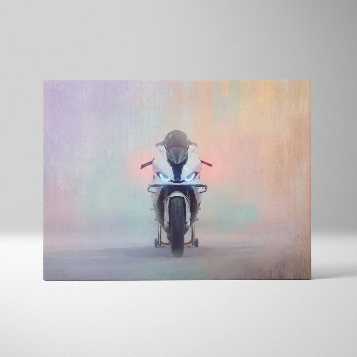 BMW S1000RR Inspired Supersport Wall Art, Superbike Canvas and Modern Garage Decor