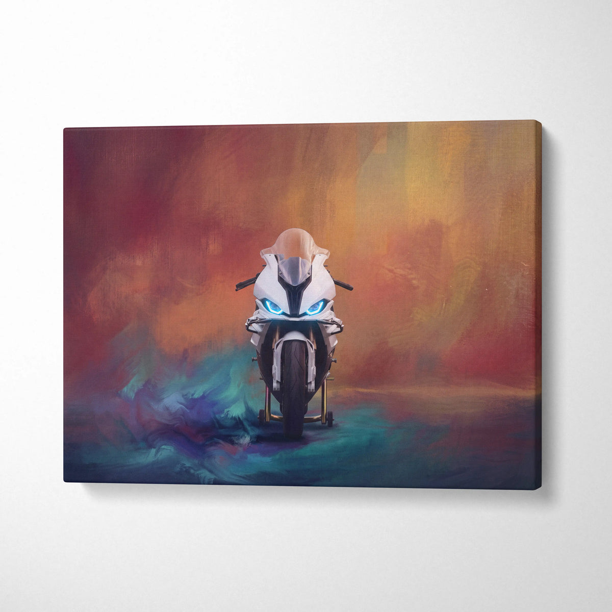 BMW S1000RR Inspired Sport Bike Wall Art, Track Weapon Print and Motorsport Fan Gift