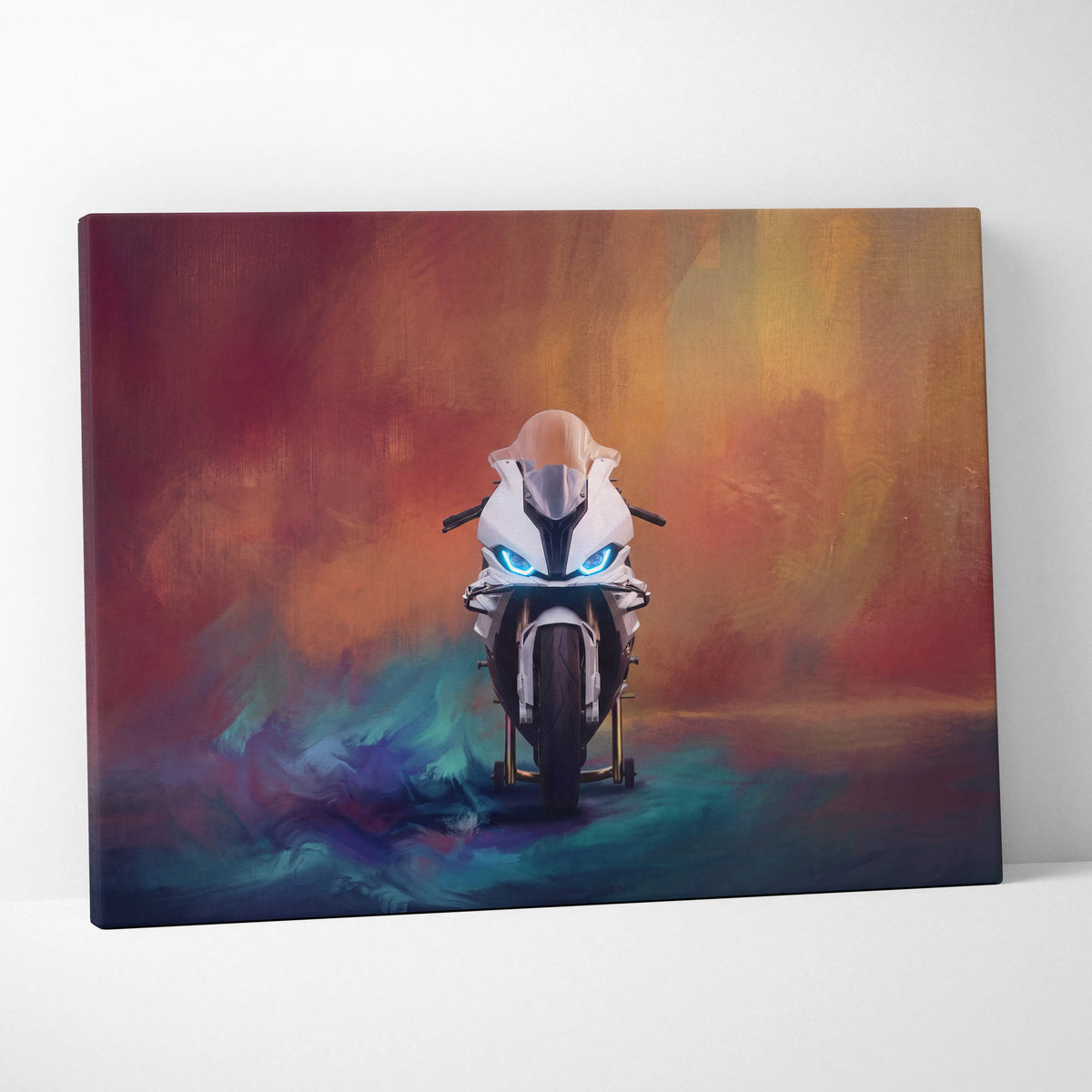 BMW S1000RR Inspired Sport Bike Wall Art, Track Weapon Print and Motorsport Fan Gift
