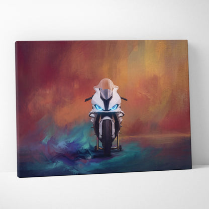 BMW S1000RR Inspired Sport Bike Wall Art, Track Weapon Print and Motorsport Fan Gift