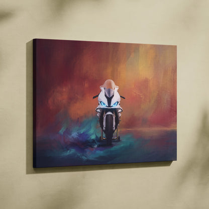 BMW S1000RR Inspired Sport Bike Wall Art, Track Weapon Print and Motorsport Fan Gift