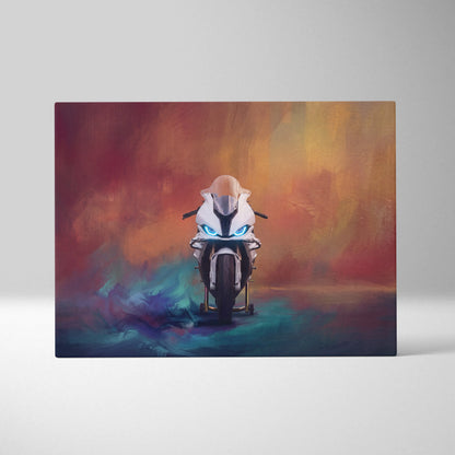 BMW S1000RR Inspired Sport Bike Wall Art, Track Weapon Print and Motorsport Fan Gift