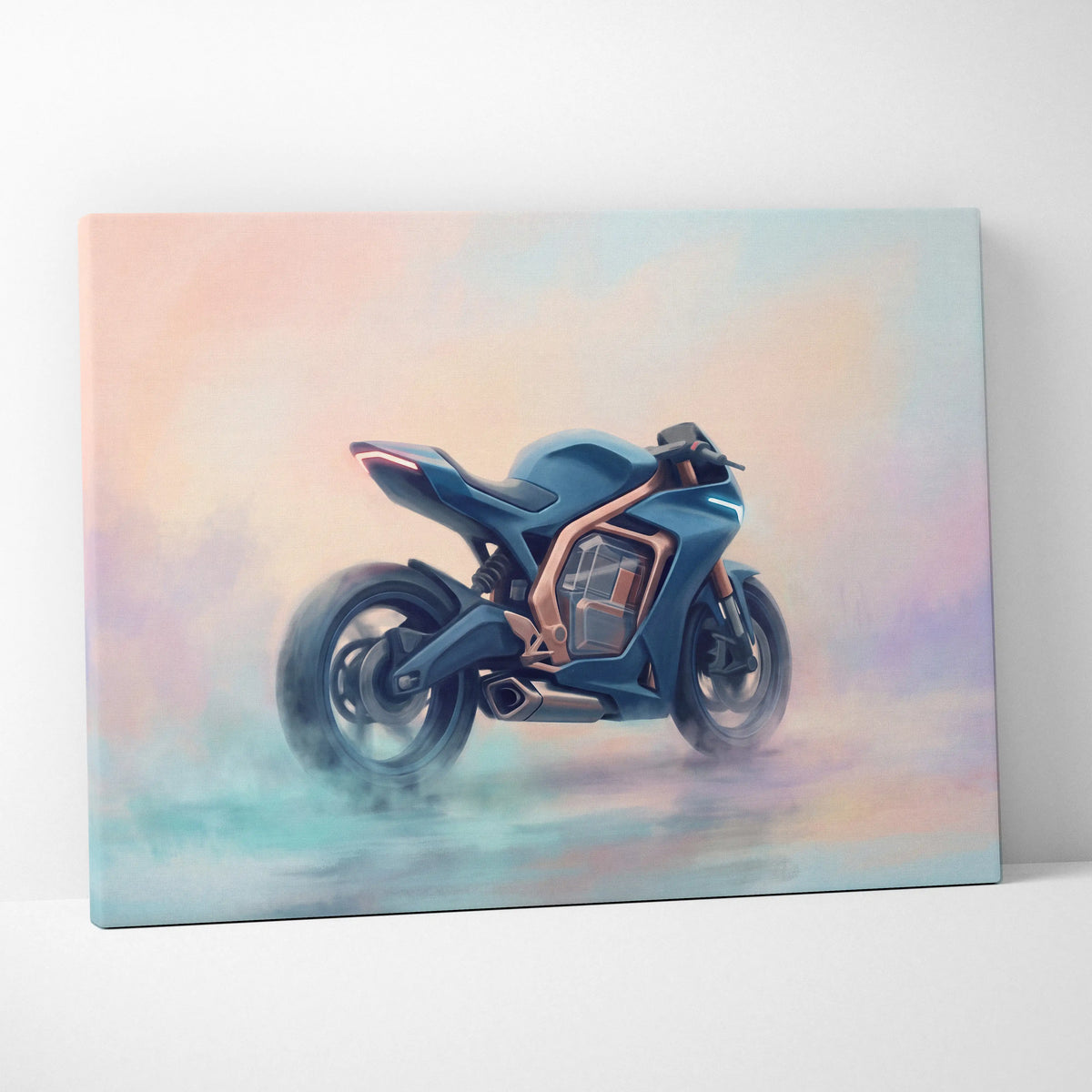 Energica Ego Inspired Supersport Wall Art, Electric Superbike Print and Futuristic Garage Decor