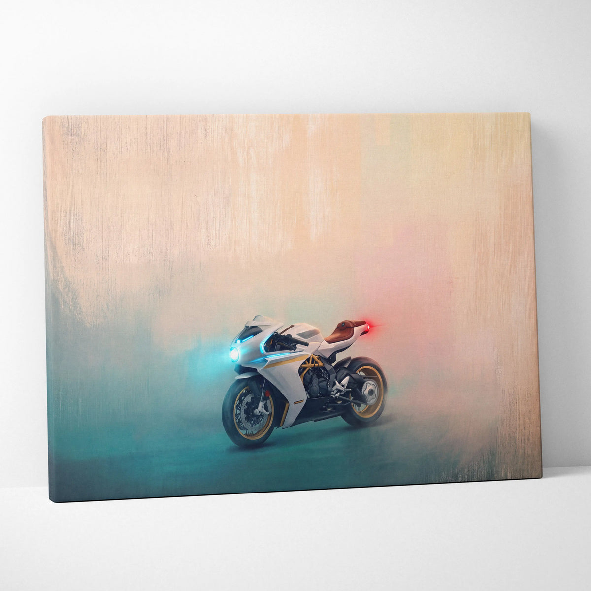 MV Agusta Superveloce Inspired Motorcycle Wall Art, Italian Superbike Print and Luxury Garage Decor