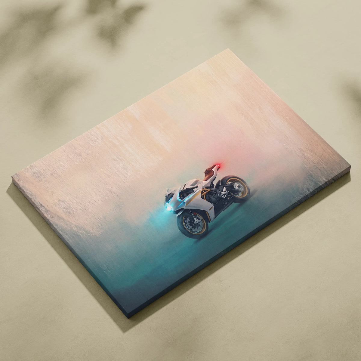 MV Agusta Superveloce Inspired Motorcycle Wall Art, Italian Superbike Print and Luxury Garage Decor
