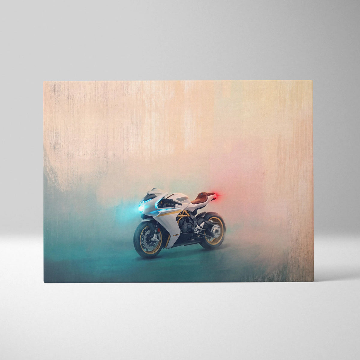 MV Agusta Superveloce Inspired Motorcycle Wall Art, Italian Superbike Print and Luxury Garage Decor