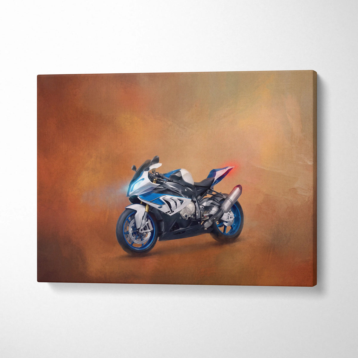 BMW S1000RR Inspired Canvas Art, Motorsport Racing Poster and Superbike Wall Decor