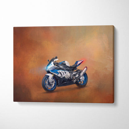 BMW S1000RR Inspired Canvas Art, Motorsport Racing Poster and Superbike Wall Decor