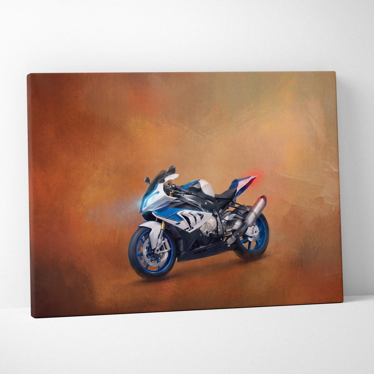 BMW S1000RR Inspired Canvas Art, Motorsport Racing Poster and Superbike Wall Decor