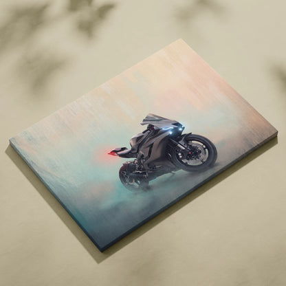 Yamaha R6 Inspired Canvas Art, Racing Print and Cool Bike Decor for Living Room