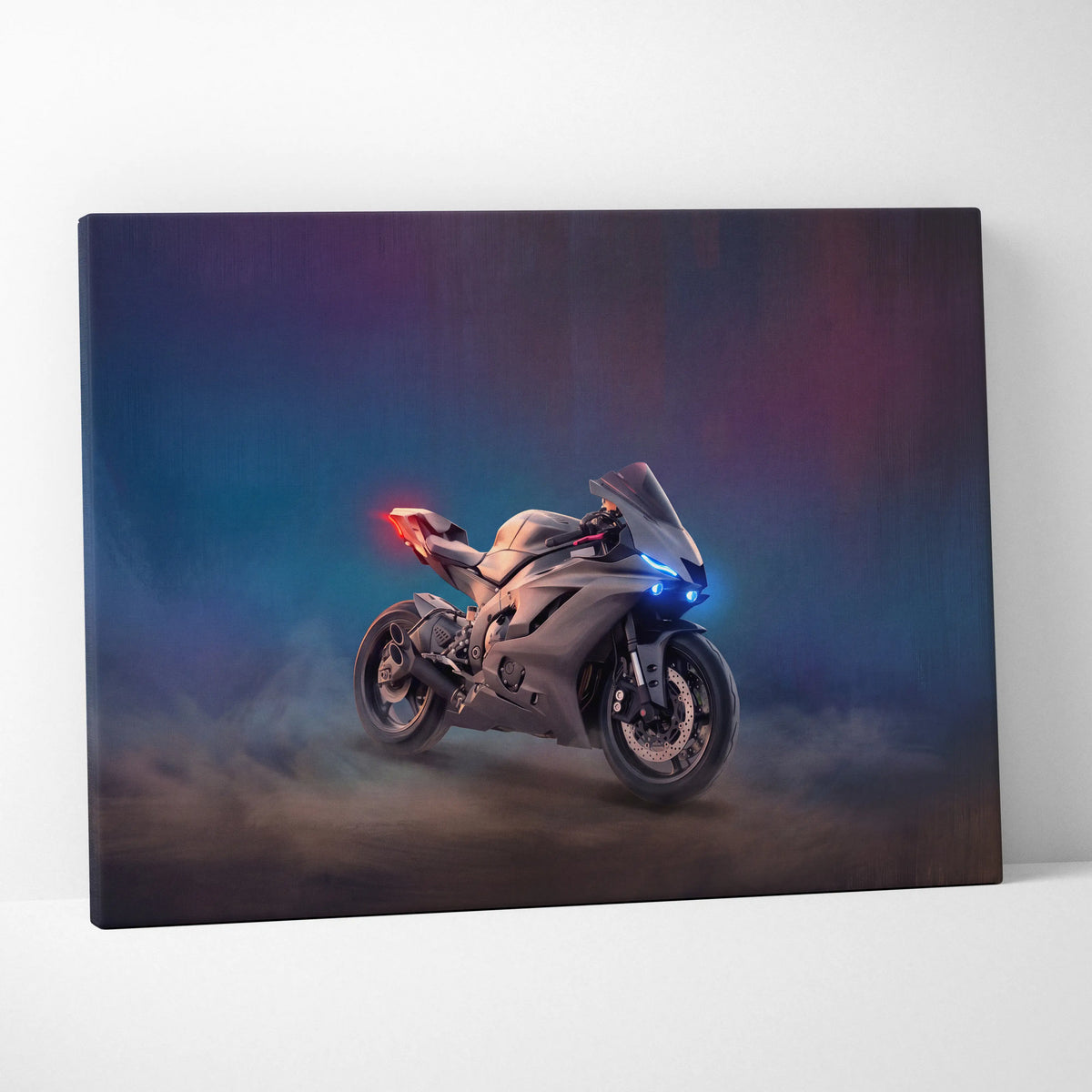 Yamaha R6 Inspired Motorcycle Wall Art, Modern Racing Poster for Garage Decor
