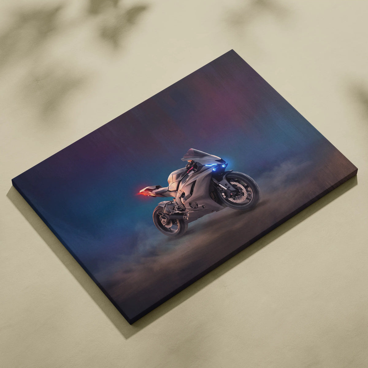Yamaha R6 Inspired Motorcycle Wall Art, Modern Racing Poster for Garage Decor