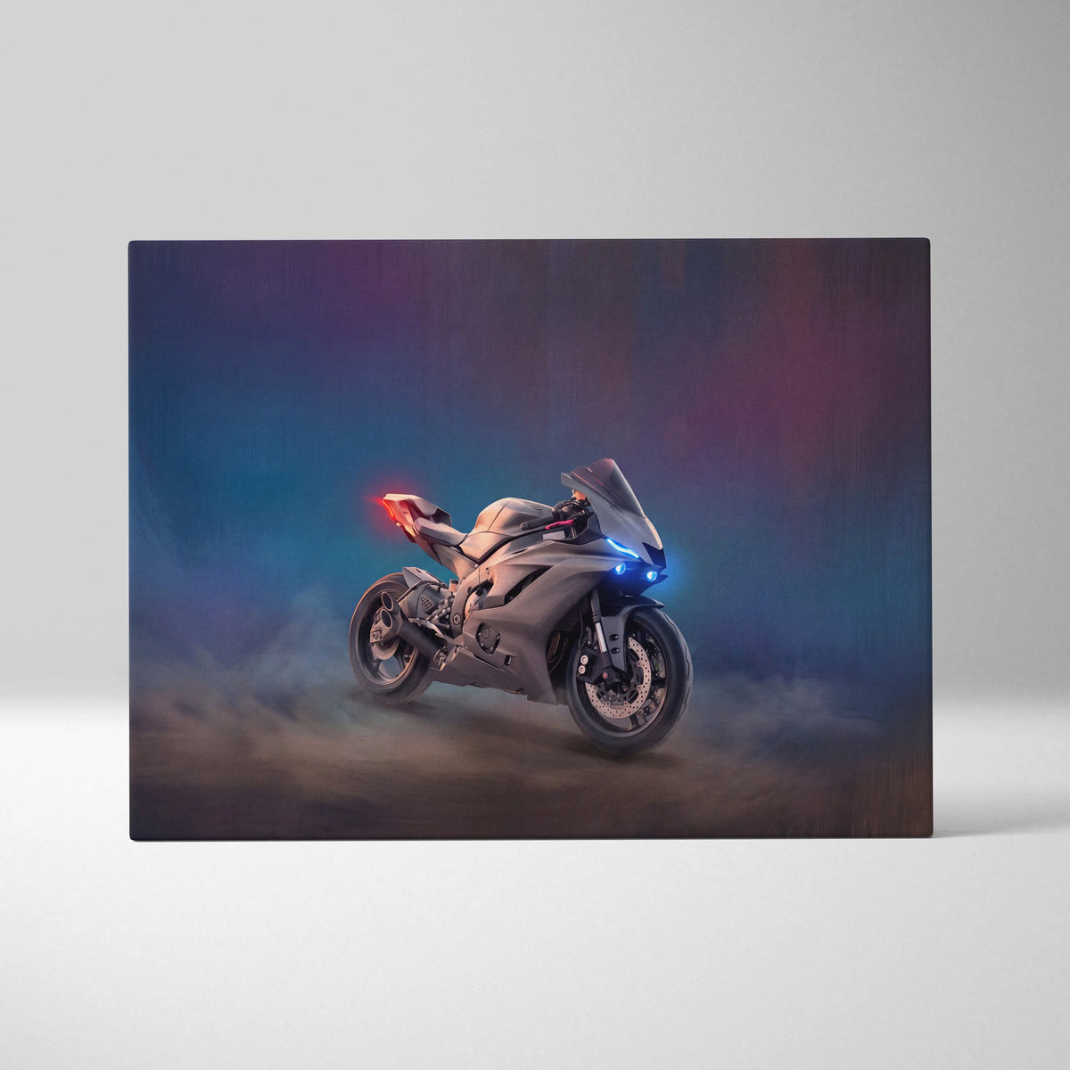 Yamaha R6 Inspired Motorcycle Wall Art, Modern Racing Poster for Garage Decor