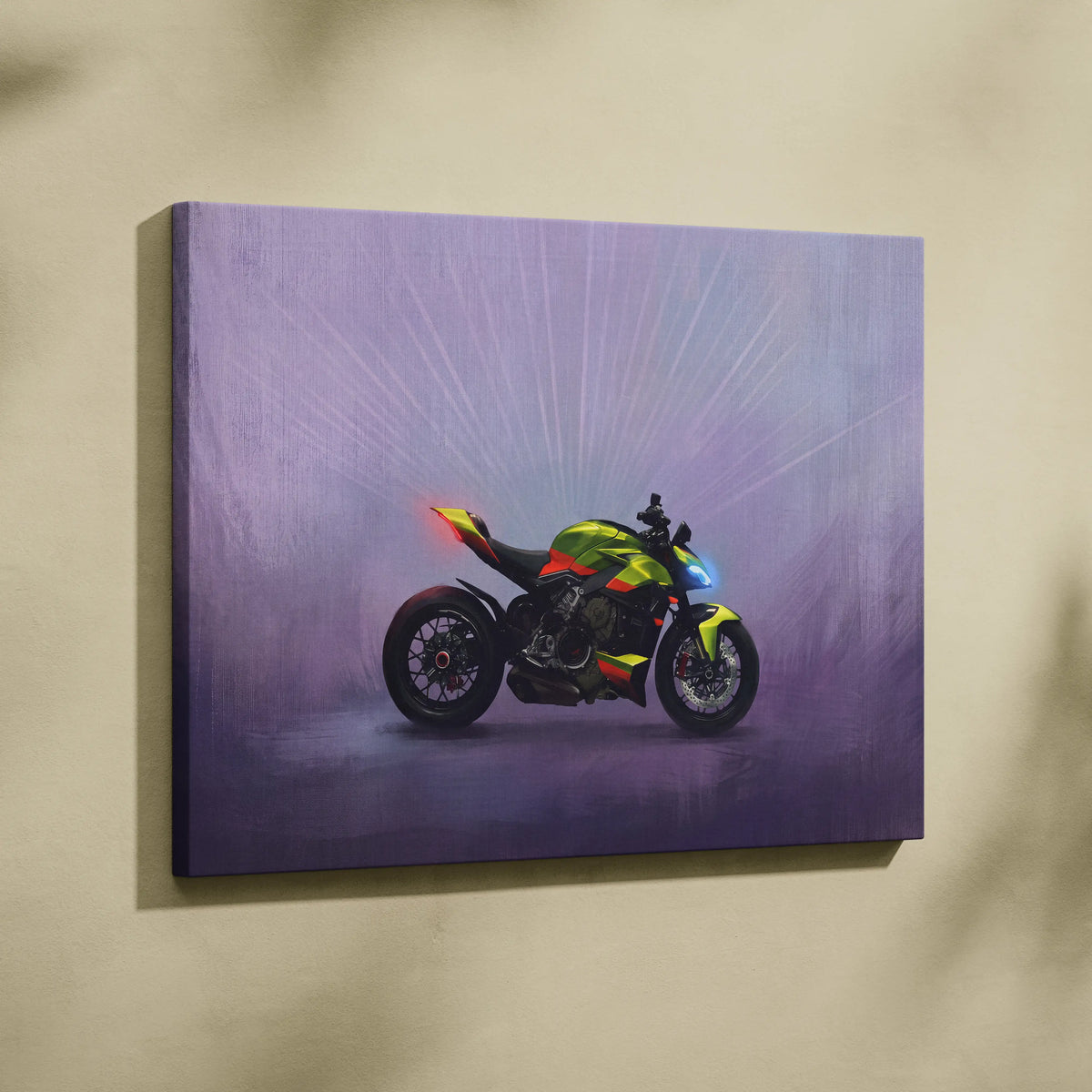 Ducati Streetfighter Inspired Supersport Wall Art, Hypernaked Poster and Motorcycle Gift