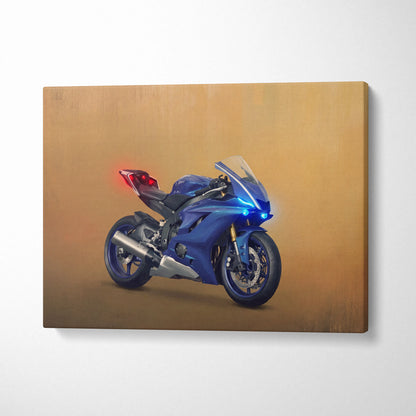 Yamaha YZF-R6 Inspired Supersport Wall Art, Racing Print & Superbike Home Decor
