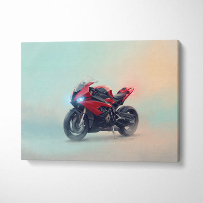 BMW S1000RR Inspired Canvas Art, Superbike Poster and Modern Garage Decor