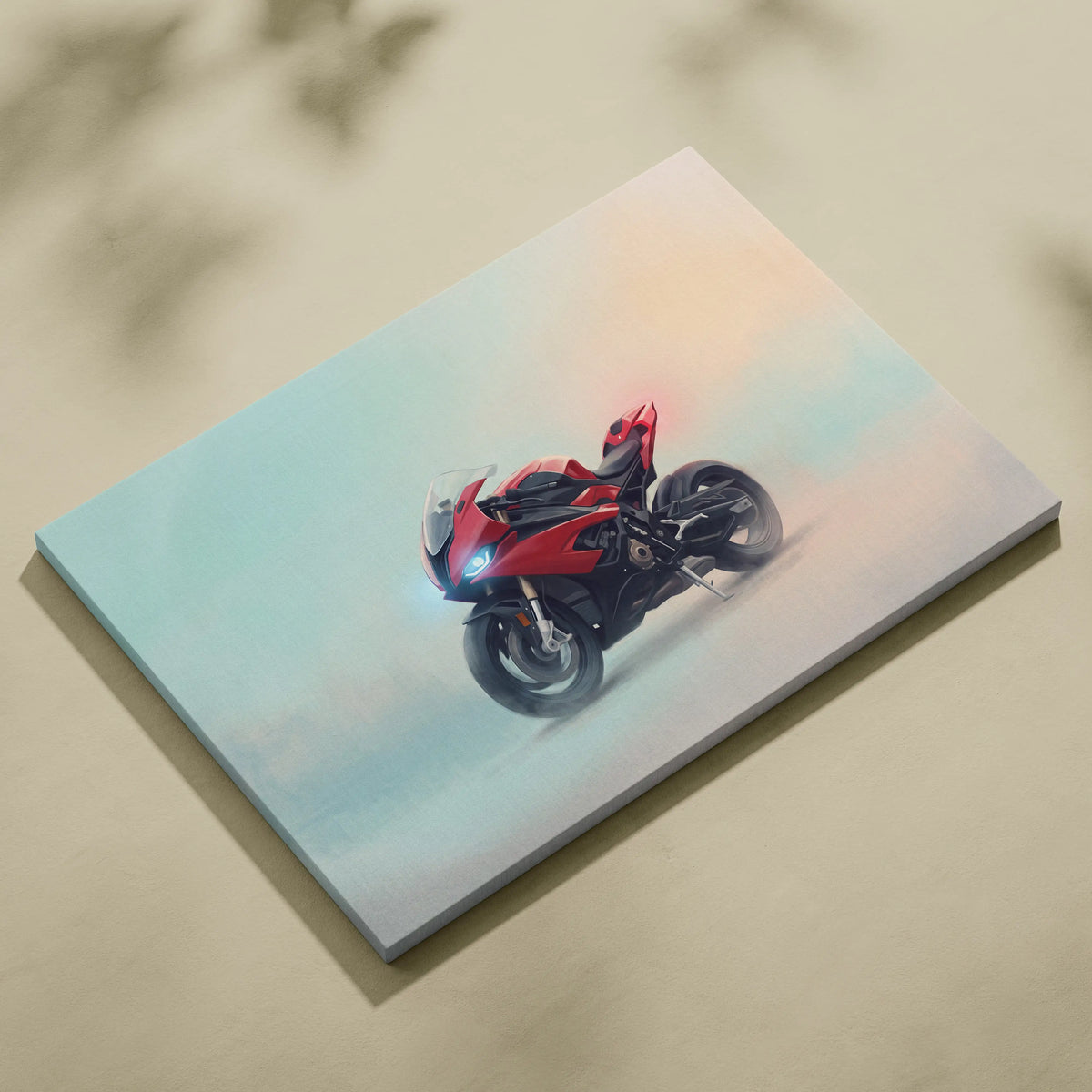 BMW S1000RR Inspired Canvas Art, Superbike Poster and Modern Garage Decor