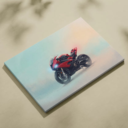 BMW S1000RR Inspired Canvas Art, Superbike Poster and Modern Garage Decor