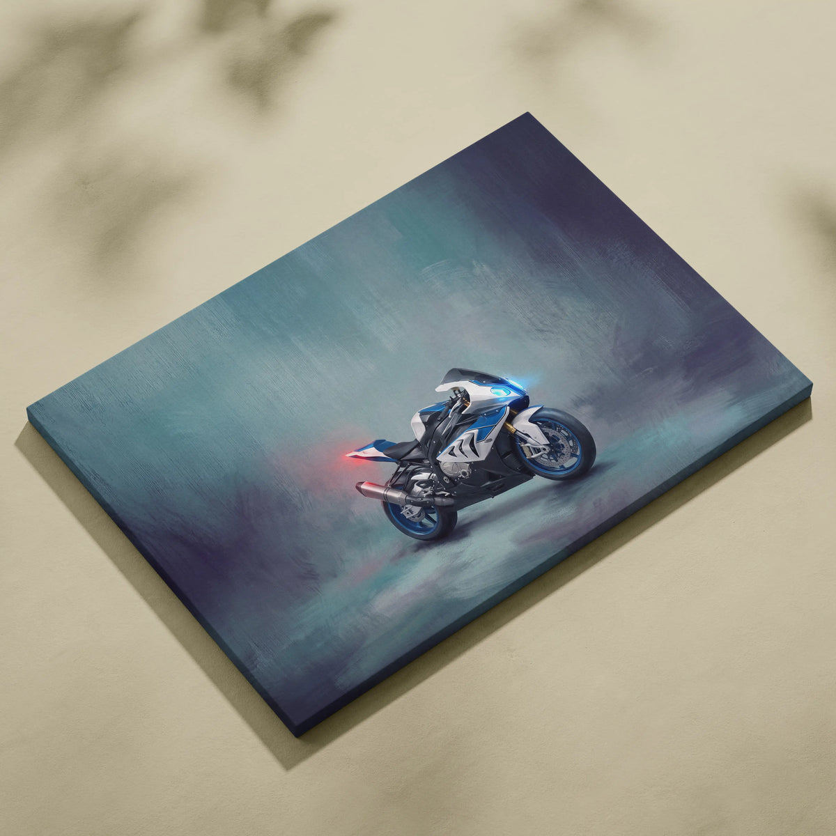 BMW S1000RR Inspired Supersport Wall Art, Track Racing Canvas Print & Superbike Home Decor