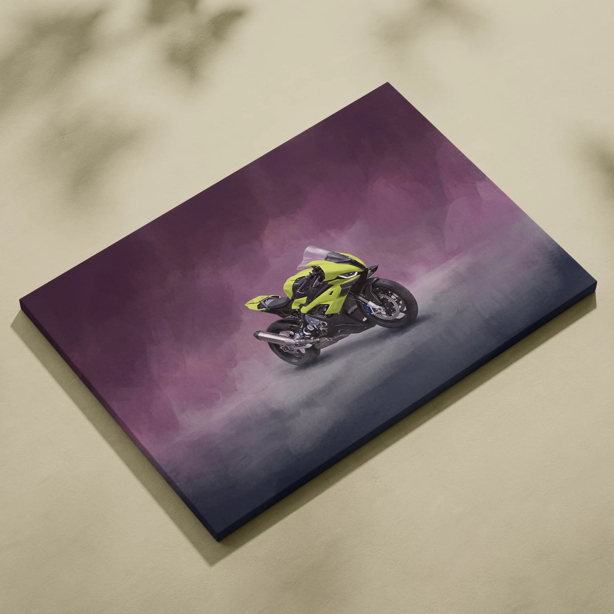 BMW S1000RR Inspired Sport Bike Wall Art, Track Racing Canvas Art & Superbike Garage Print