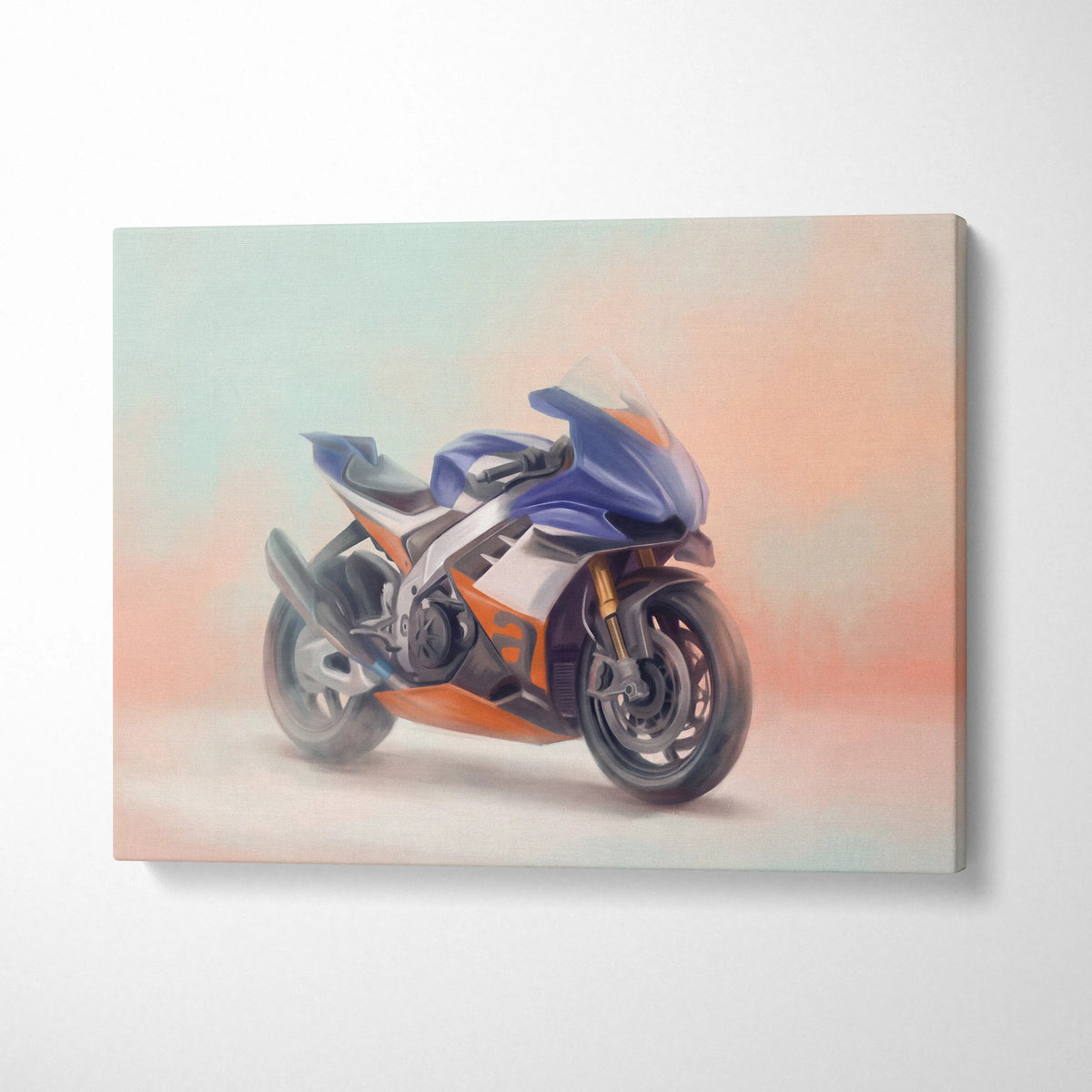 Aprilia RSV4 Xtrenta Inspired Motorcycle Wall Art, Superbike Canvas Art & Racing Garage Print